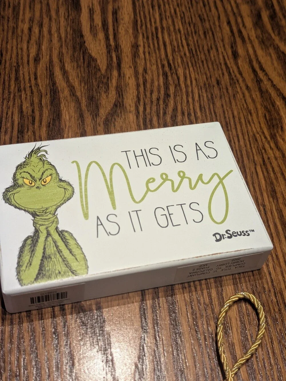 Grinch Christmas Decor Set Of 5 Items Like New!
